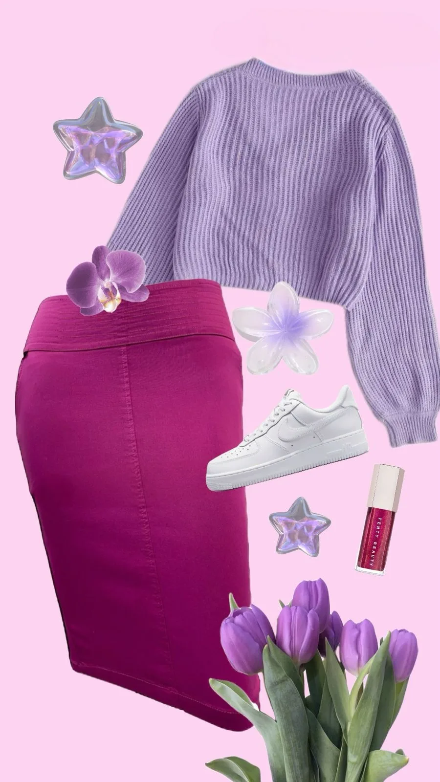Falda fucsia